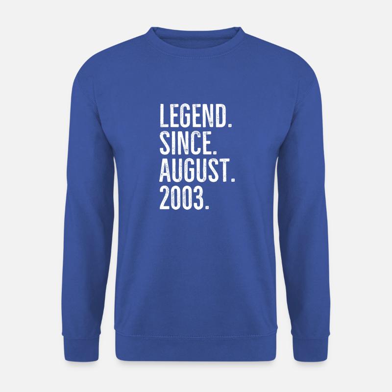 Legende seit August 2003 - Unisex Pullover - Royalblau