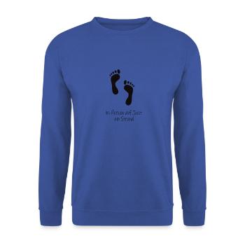 Im Herzen auf Juist - Unisex Pullover - Royalblau - Vorne - Alina (178cm) & Michal (187cm)