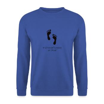 Im Herzen auf Langeoog - Unisex Pullover - Royalblau - Vorne - Alina (178cm) & Michal (187cm)