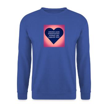 Zahlen und Buchstaben Mix T-Shirts und mehr pink - Unisex Pullover - Royalblau - Vorne - Alina (178cm) & Michal (187cm)
