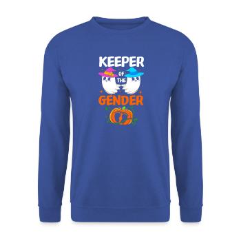 Halloween Gender Reveal - Unisex Pullover - Royalblau - Vorne - Alina (178cm) & Michal (187cm)