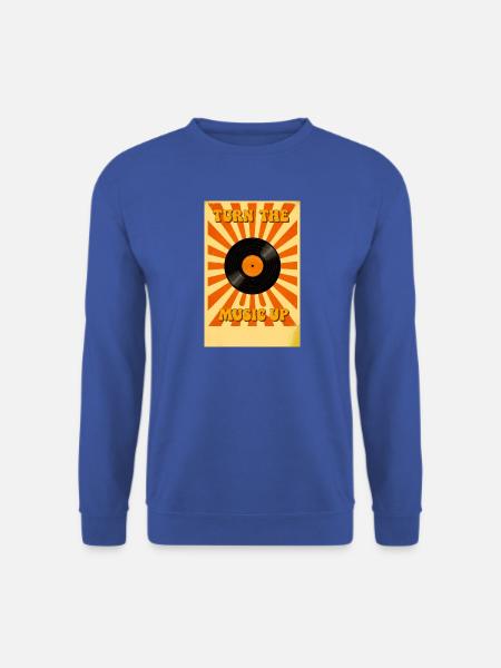 Gestapelte Retro-Lautsprecher steigen mit musikalischer Energie - Unisex Pullover - Royalblau