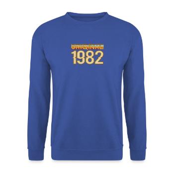 Retro 1982 Originalausgabe - Unisex Pullover - Royalblau - Vorne - Alina (178cm) & Michal (187cm)