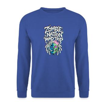Zombie Nation Gedankenreise - Unisex Pullover - Royalblau - Vorne - Alina (178cm) & Michal (187cm)
