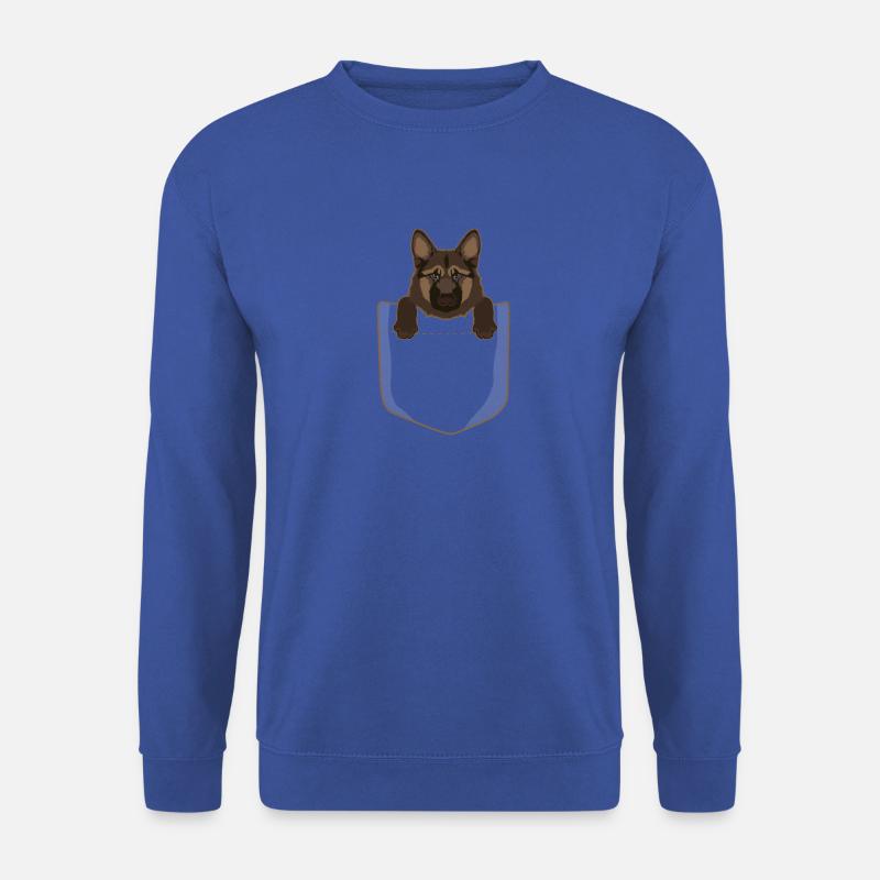 Süßer Deutscher Schäferhund - Hund Hunde Tasche - Unisex Pullover - Royalblau