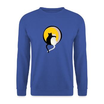 les chats aiment - Sweat-shirt Unisexe - bleu royal - Devant - Alina (178cm) & Michal (187cm)