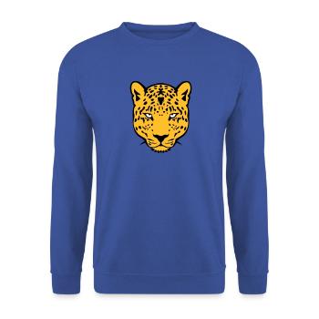 leopards animal sauvage 30 - Sweat-shirt Unisexe - bleu royal - Devant - Alina (178cm) & Michal (187cm)