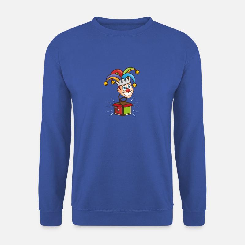 Clown der aus der Box springt - Unisex Pullover - Royalblau