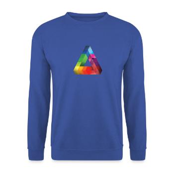 triangle - Unisex Sweatshirt - royal blue - Front - Alina (178cm) & Michal (187cm)