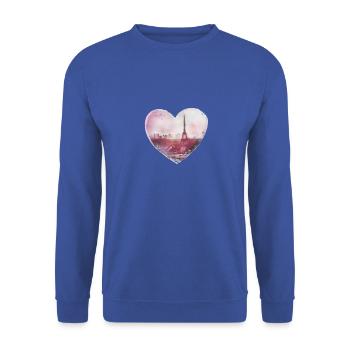 Paris - Sweat-shirt Unisexe - bleu royal - Devant - Alina (178cm) & Michal (187cm)