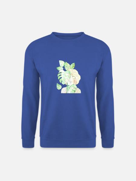 Mädchen mit Pflanzen Geschenk Dreamy introvert - Unisex Pullover - Royalblau