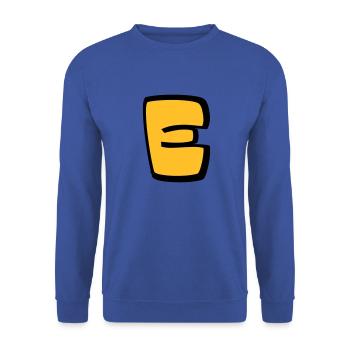 Alphabet E - Unisex Sweatshirt - royal blue - Front - Alina (178cm) & Michal (187cm)