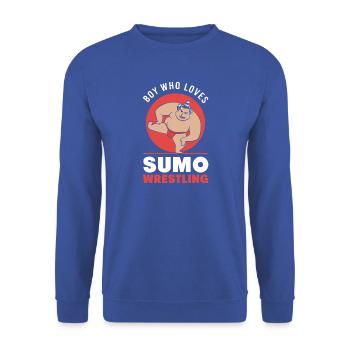 Sumo - Unisex Pullover - Royalblau - Vorne - Alina (178cm) & Michal (187cm)