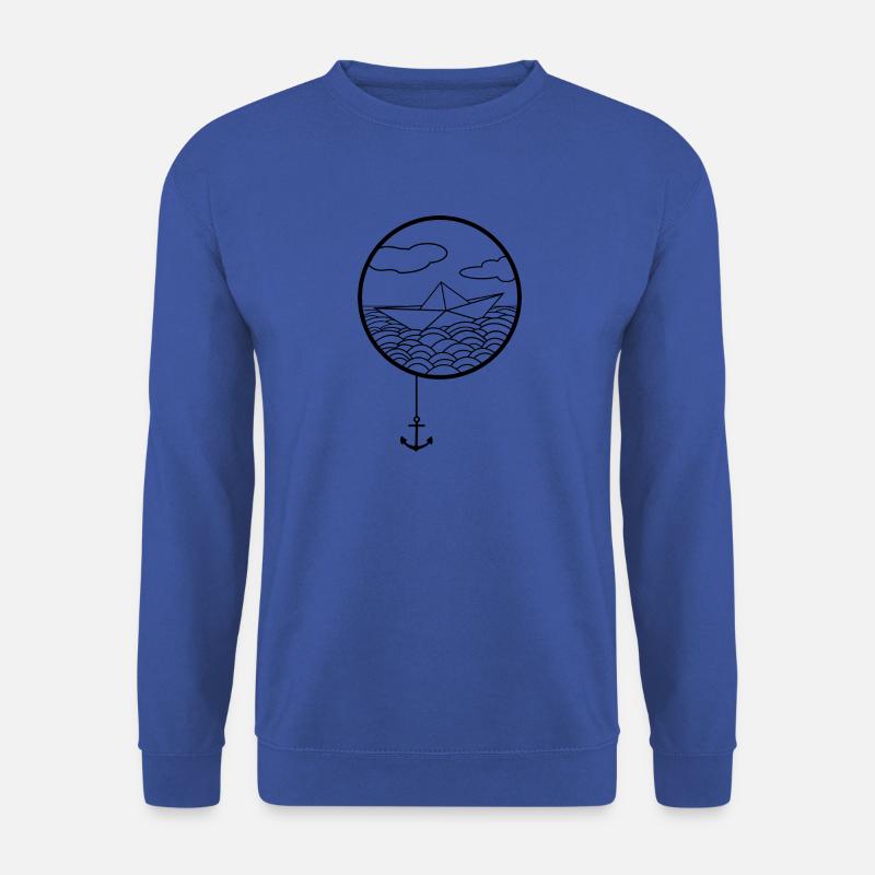 paper boat - Unisex Pullover - Royalblau