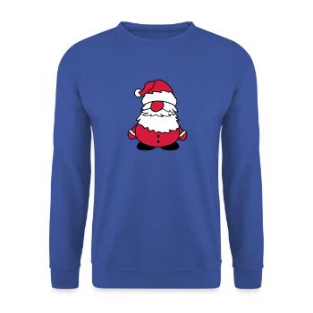 santa claus funny 002 - Unisex Sweatshirt - royal blue - Front - Alina (178cm) & Michal (187cm)