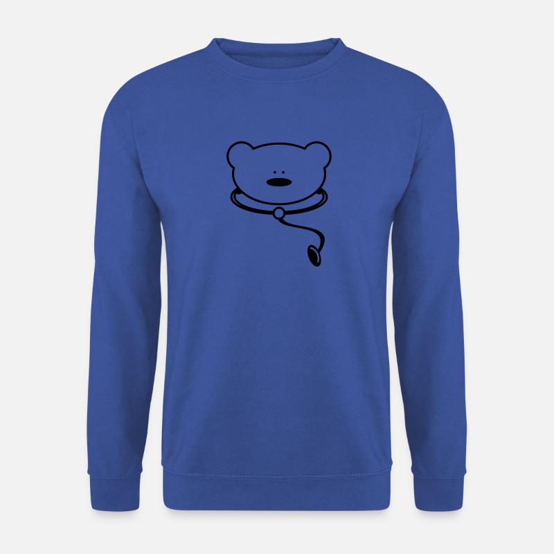 Funny teddy bear with stethoscope - Unisex Sweatshirt - royal blue