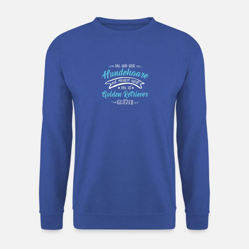 Hundehaare Glitzer - Golden Retriever Geschenk - Unisex Pullover - Royalblau