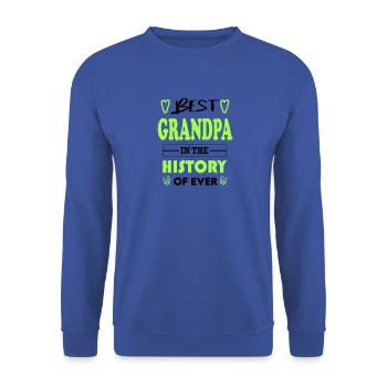 Best Grandpa Bester Opa for Ever für immer - Unisex Pullover - Royalblau - Vorne - Alina (178cm) & Michal (187cm)