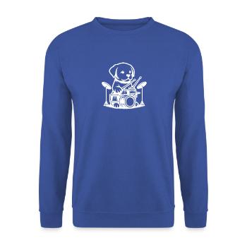 Kit de batterie Cool Labrador Drummer Design - Sweat-shirt Unisexe - bleu royal - Devant - Alina (178cm) & Michal (187cm)
