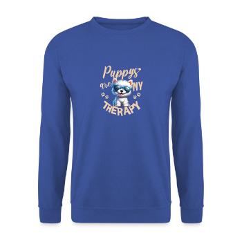 Chiot Cool West Highland White Terrier Westie - Sweat-shirt Unisexe - bleu royal - Devant - Alina (178cm) & Michal (187cm)