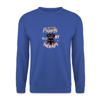Rottweiler Liebe Hundewelt Entdecken - Unisex Pullover - Royalblau - Vorne - Alina (178cm) & Michal (187cm)