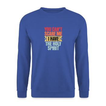 Vintage Faith Don't Be Afraid Holy Spirit - Unisex Sweatshirt - royal blue - Front - Alina (178cm) & Michal (187cm)