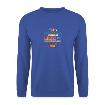 Boîte à outils Love Sawdust Carpenter Wood - Sweat-shirt Unisexe - bleu royal - Devant - Alina (178cm) & Michal (187cm)