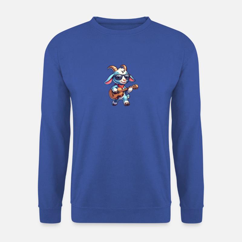Goat Playing Guitar Band Design - Unisex Sweatshirt - royal blue