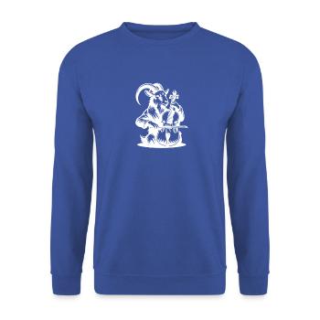 Goats Silhouette Cello Musician Farm - Unisex Sweatshirt - royal blue - Front - Alina (178cm) & Michal (187cm)