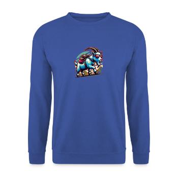 Wandern Ziege Natur und Berge Erlebnis - Unisex Pullover - Royalblau - Vorne - Alina (178cm) & Michal (187cm)