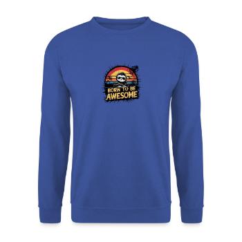 Funny Lazy Sloth Design - Unisex Sweatshirt - royal blue - Front - Alina (178cm) & Michal (187cm)