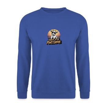 Drôle d’amoureux des animaux de la ferme de chèvres - Sweat-shirt Unisexe - bleu royal - Devant - Alina (178cm) & Michal (187cm)