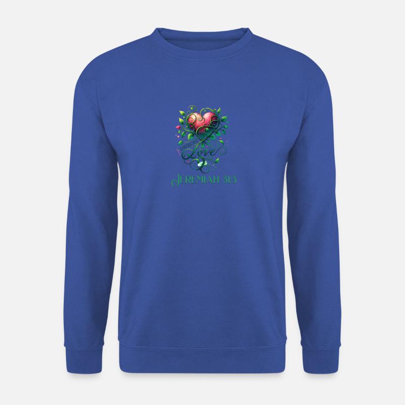 Jeremiah 31:3 Botanical - Unisex Sweatshirt - royal blue