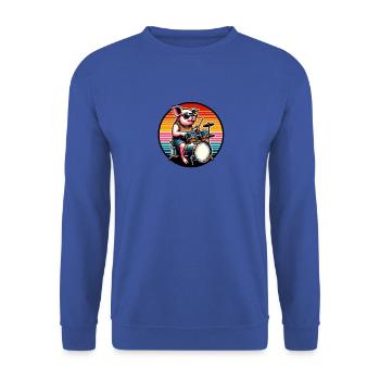 Pig Drums Drummer Music Band - Sweat-shirt Unisexe - bleu royal - Devant - Alina (178cm) & Michal (187cm)