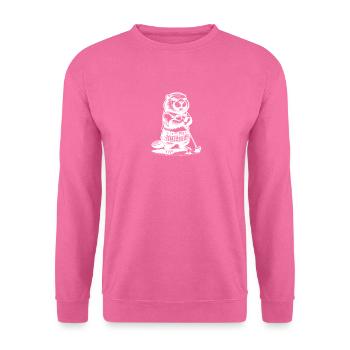 Lustiger Biber Golfer Silhouette - Unisex Pullover - Pink - Vorne