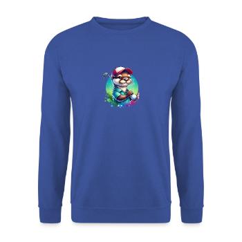 Drôle de loutre Golf Golfeur Golf - Sweat-shirt Unisexe - bleu royal - Devant - Alina (178cm) & Michal (187cm)