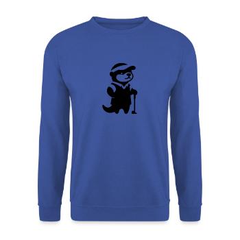 Silhouette de golf loutre golfeur drôle - Sweat-shirt Unisexe - bleu royal - Devant - Alina (178cm) & Michal (187cm)