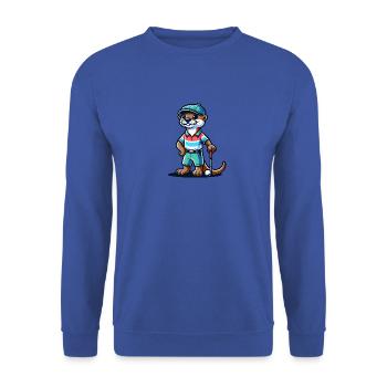 Drôle de golfeur loutre Sports de golf - Sweat-shirt Unisexe - bleu royal - Devant - Alina (178cm) & Michal (187cm)