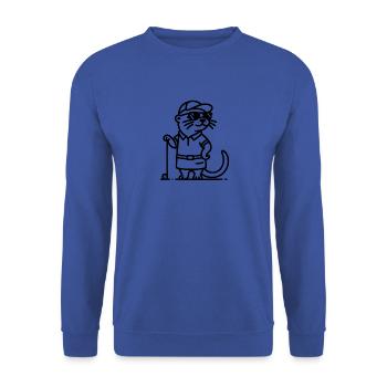 Silhouette de golfeur drôle de golf Otter Golf - Sweat-shirt Unisexe - bleu royal - Devant - Alina (178cm) & Michal (187cm)