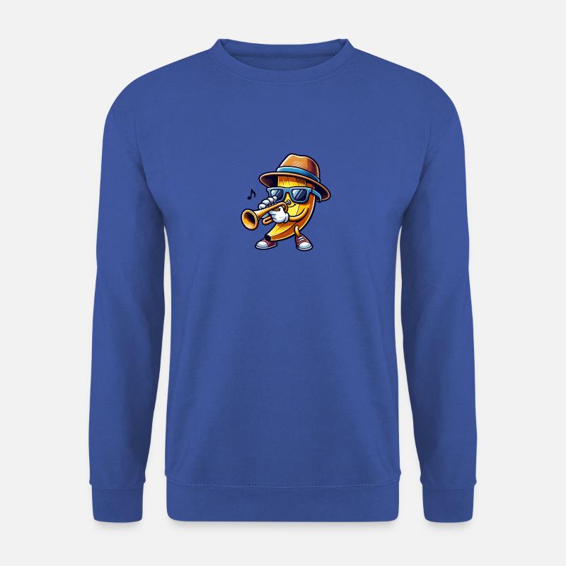 Musikalische Banane Mit Trompete - Unisex Pullover - Royalblau