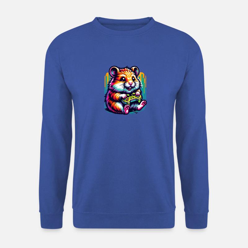 Spielender Hamster Mit Controller - Unisex Pullover - Royalblau