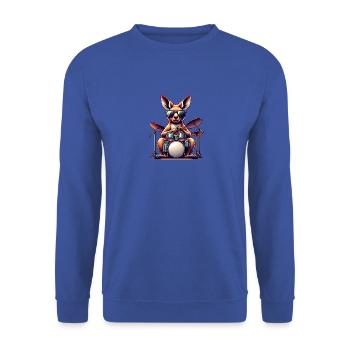 Global - Noir sans Japon Modèle - Sweat-shirt Unisexe - bleu royal - Devant - Alina (178cm) & Michal (187cm)