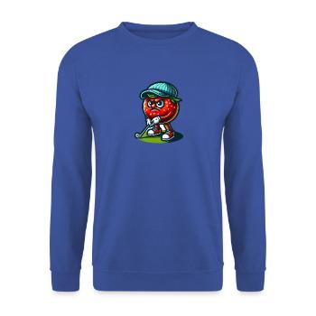 Drôle de tomate de golf avec chapeau élégant prêt pour - Sweat-shirt Unisexe - bleu royal - Devant - Alina (178cm) & Michal (187cm)