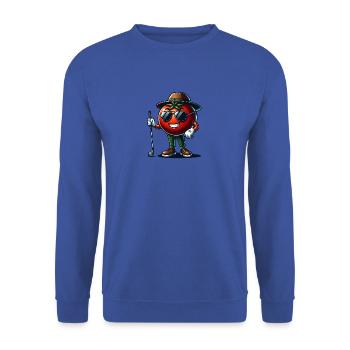 Lustige Golf-tomate Mit Sonnenbrille Und - Unisex Pullover - Royalblau - Vorne - Alina (178cm) & Michal (187cm)