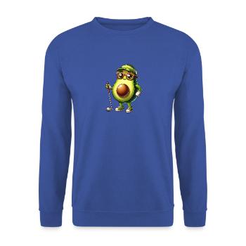 Funny golf avocado with cool style and attitude - Unisex Sweatshirt - royal blue - Front - Alina (178cm) & Michal (187cm)