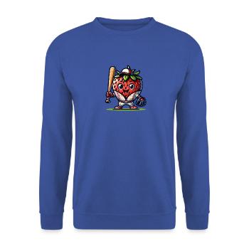 Drôle de joueur de baseball fraise sport - Sweat-shirt Unisexe - bleu royal - Devant - Alina (178cm) & Michal (187cm)