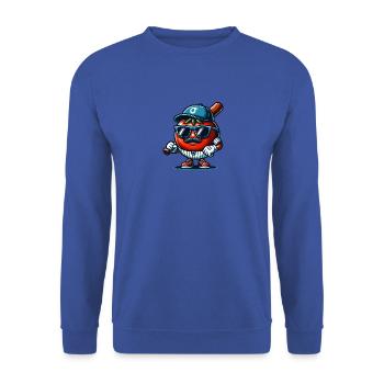 Lustige Tomate Baseball Mütze mit Sonnenbrille - Unisex Pullover - Royalblau - Vorne - Alina (178cm) & Michal (187cm)
