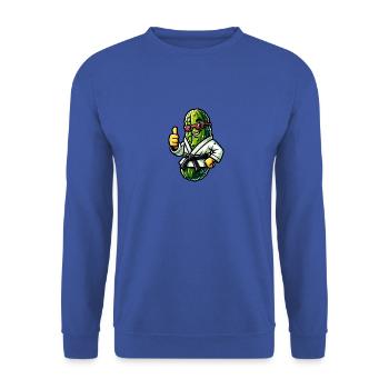 Karaté concombre avec lunettes pouces vers le haut - Sweat-shirt Unisexe - bleu royal - Devant - Alina (178cm) & Michal (187cm)
