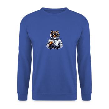 Karaté Tigre avec lunettes de soleil - Sweat-shirt Unisexe - bleu royal - Devant - Alina (178cm) & Michal (187cm)