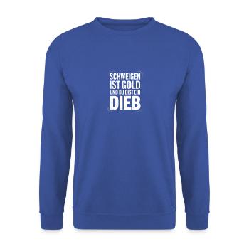 Honnêtement, c’est gentil et drôle messieurs ici - Sweat-shirt Unisexe - bleu royal - Devant - Alina (178cm) & Michal (187cm)